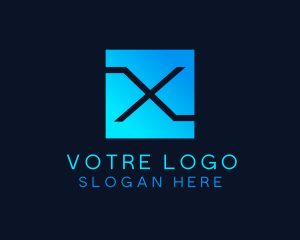 Personal - Cyber Tech Web Letter X logo design