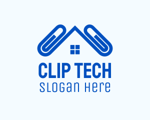 Office House Clip logo design