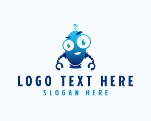 Livestream - Cute Robot Gaming logo design