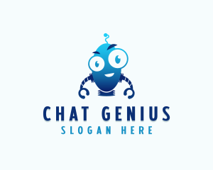 Chatbot - Cute Robot Gaming logo design