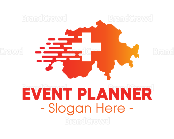 Medical Express Switzerland Map Logo
