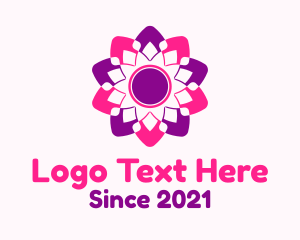 Christmas - Geometric Flower Lantern logo design