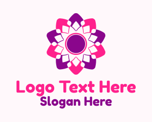 Geometric Flower Lantern Logo