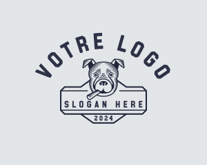 Dog Cigar Smoking Logo