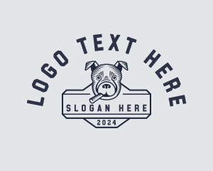 Dog Cigar Smoking Logo