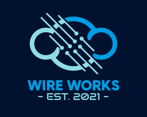 Wire - Blue Cloud Technology logo design