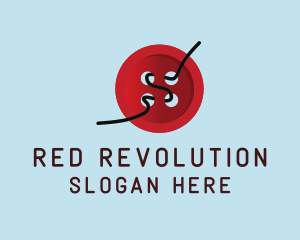 Red Button Sewing logo design