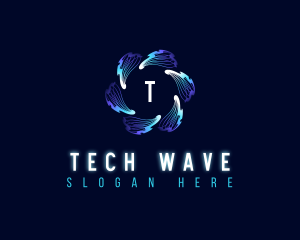 Network Waves Technology logo design