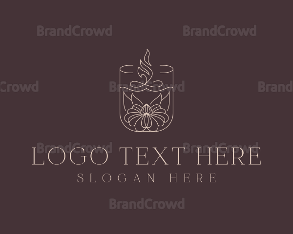 Floral Candle Decoration Logo