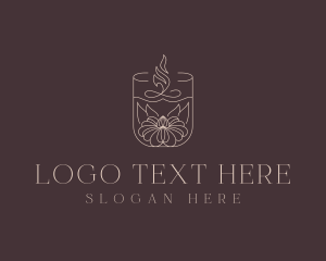 Decor - Floral Candle Decoration logo design