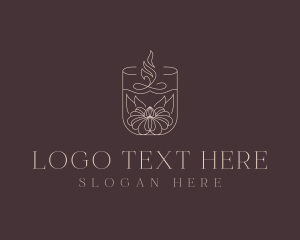 Floral Candle Decoration Logo