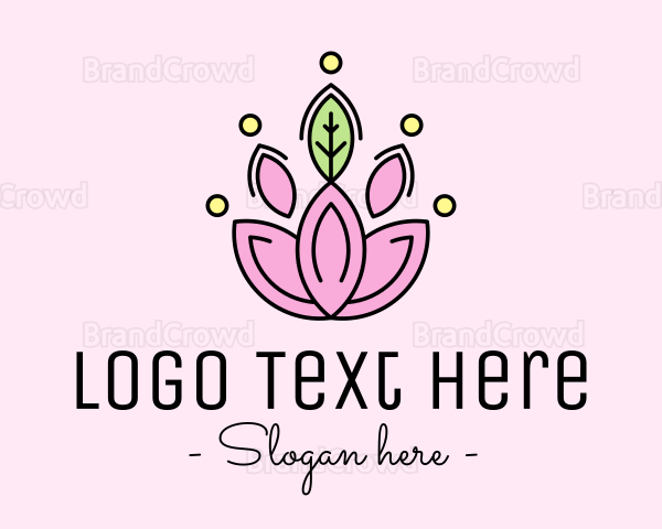 Minimalist Lotus Flower Logo