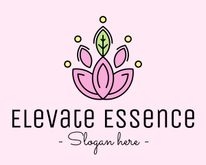 Makeup Blogger - Minimalist Lotus Flower logo design