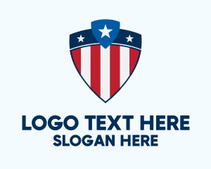 Military - Stars & Stripes Shield logo design