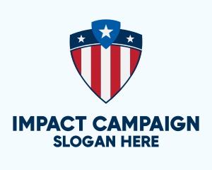Campaign - Stars & Stripes Shield logo design