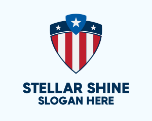 Stars & Stripes Shield logo design