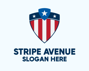 Stripes - Stars & Stripes Shield logo design