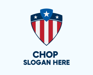 Veteran - Stars & Stripes Shield logo design