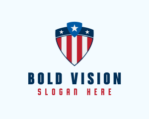 Stars & Stripes Shield logo design