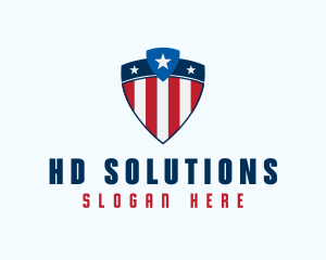 Stars & Stripes Shield logo design