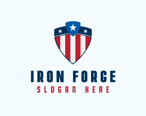 Stars & Stripes Shield logo design