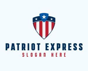 Nationalist - Stars & Stripes Shield logo design