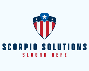 Stars & Stripes Shield logo design