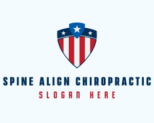 Stars & Stripes Shield logo design