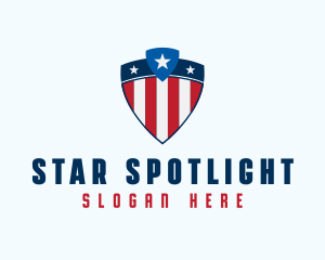 Stars & Stripes Shield logo design