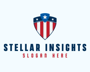 Stars & Stripes Shield logo design