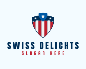 Stars & Stripes Shield logo design