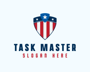 Stars & Stripes Shield logo design