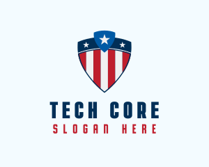 Stars & Stripes Shield logo design