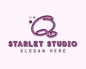 Actress - Star Letter Q logo design