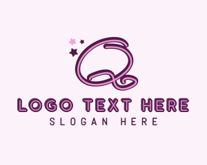 Girly - Star Letter Q logo design