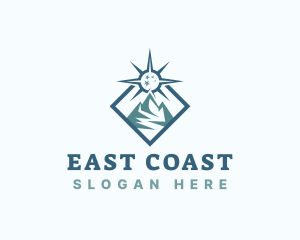 East - Mountain Expedition Compass logo design