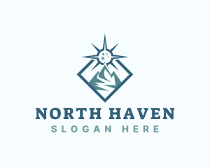 North - Mountain Expedition Compass logo design