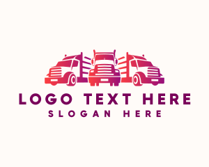 Distribution - Freight Truck Fleet logo design