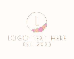 Letter - Flower Garden Wreath Florist logo design