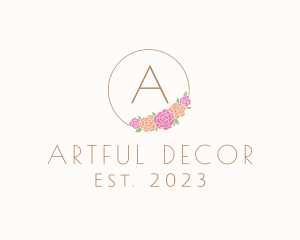 Flower Garden Wreath Florist logo design