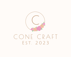 Flower Garden Wreath Florist logo design