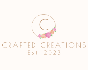 Flower Garden Wreath Florist logo design