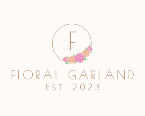 Flower Garden Wreath Florist logo design