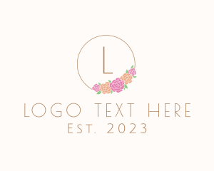 Flower - Flower Garden Wreath Florist logo design