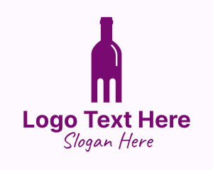 Wine Barrel - Liquor Bottle Distillery logo design