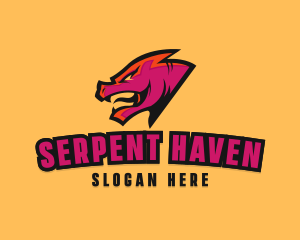 Fierce Serpent Dragon logo design