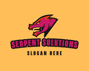Fierce Serpent Dragon logo design
