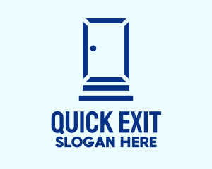 Exit - Blue Door Entry logo design