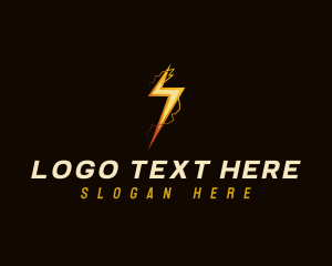 Electric Lightning Power logo design