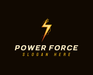 Electric Lightning Power logo design